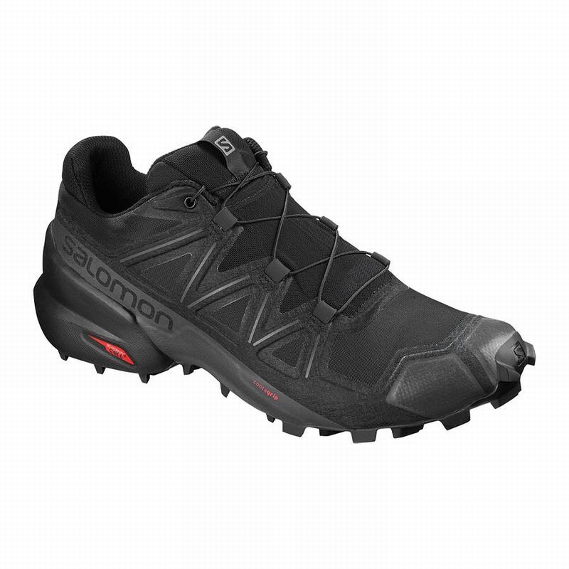 SALOMON SPEEDCROSS 5 Philippines - Men's Trail Running Shoes - Black | 180274-MNJ